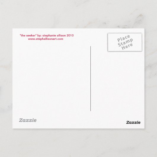 Die Suche Postkarte (Rückseite)