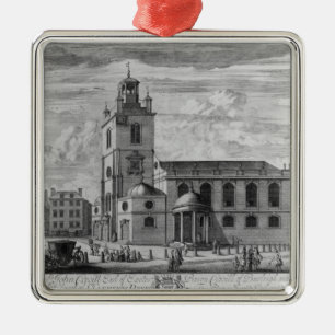 Die Südaussicht der Kirche von St. Silbernes Ornament