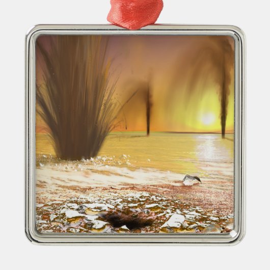 Die südliche Eismauer am Mars Ornament Aus Metall (Vorne)