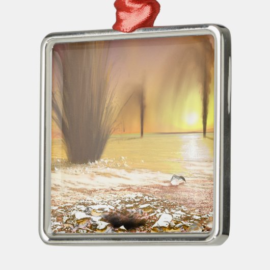 Die südliche Eismauer am Mars Ornament Aus Metall (Links)