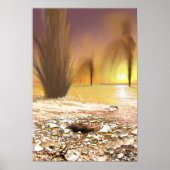 Die südliche Eismauer am Mars Poster (Vorne)