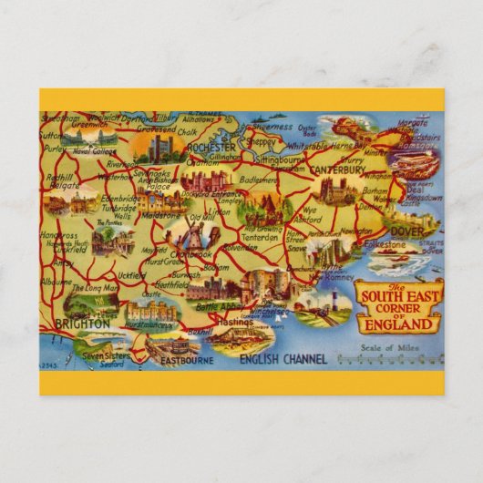 Die südöstliche Ecke Englands Postkarte (Vorderseite)