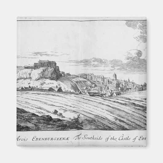 Die Südseite des Schlosses von Edinburgh Magnet (Vorne)