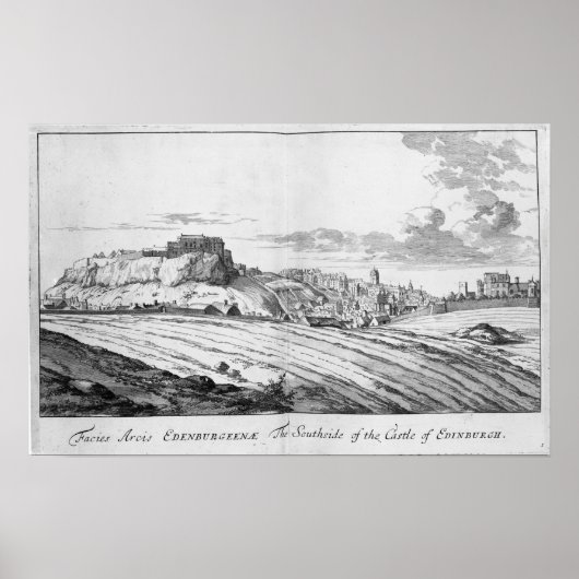 Die Südseite des Schlosses von Edinburgh Poster (Vorne)
