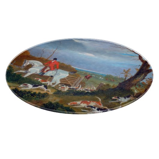 Die Suffolk-Jagd 1833 Fuchsjagd Schneidebrett (Ecke)