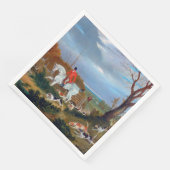 Die Suffolk-Jagd 1833 Fuchsjagd Serviette (Ecke)