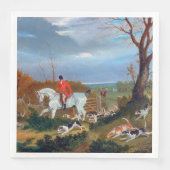 Die Suffolk-Jagd 1833 Fuchsjagd Serviette (Vorderseite)