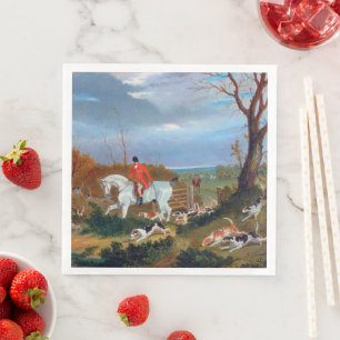 Die Suffolk-Jagd 1833 Fuchsjagd Serviette