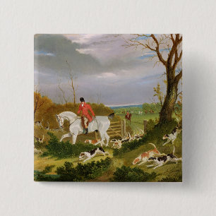 Die Suffolk-Jagd - gehend, nahe Herringswel zu Button