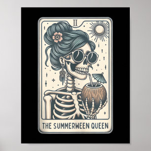 Die Summerween Queen Tarot Card, Hexenhase Poster