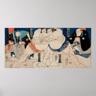 Die Sumo-Ringer, 1814 - Utagawa Kuniyoshi Poster