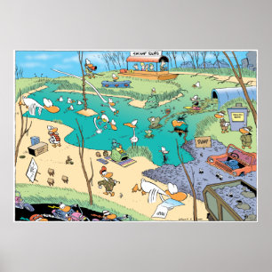 Die Sumpf-Vogel-Augen-Ansicht Poster