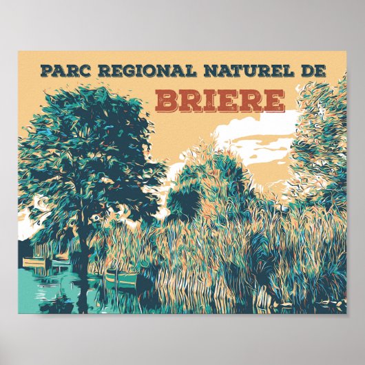Die Sümpfe des Regionalparks Briere France Poster (Vorne)