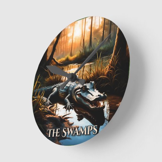 Die Sümpfe Runde Wanduhr (Winkel)