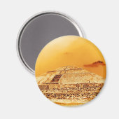 Die Sun-Pyramide Mexiko Magnet (Vorderseite/Rückseite)