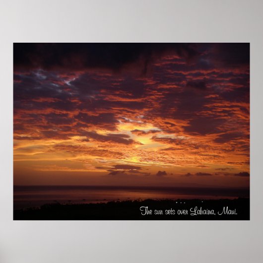 Die Sun-Sets über Lahaina, Maui Poster (Vorne)