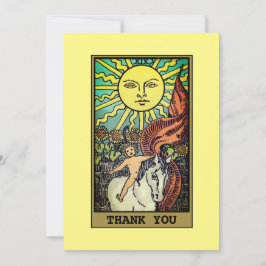 Die Sun Tarot Card Gelb Dankeschön Card Dankeskarte