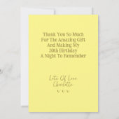 Die Sun Tarot Card Gelb Dankeschön Card Dankeskarte (Rückseite)