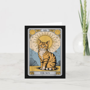 Die Sun Tarot Cat - Mystische Orange Tabby mit Pos Karte