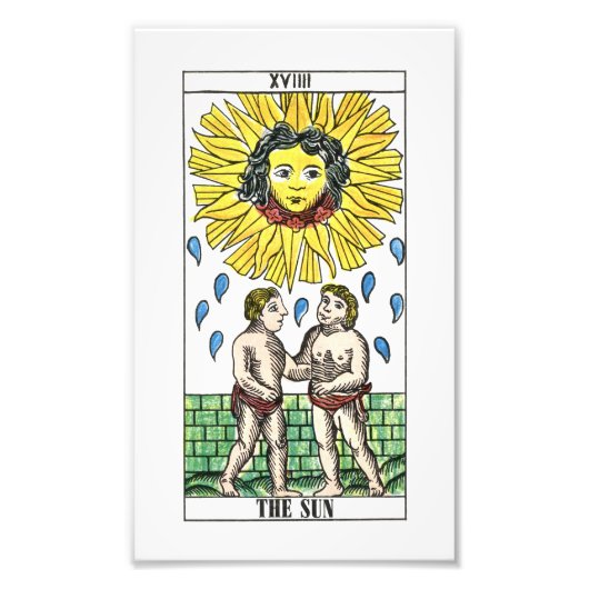Die Sun-Tarot-Karte Fotodruck (Vorne)