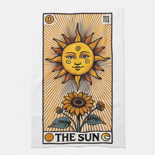 Die Sun-Tarot-Karte Geschirrtuch (Vertikal)