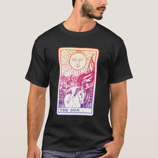 Die Sun-Tarot-Karte Hexe-Ästhetik T-Shirt (Vorderseite)