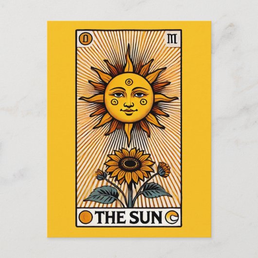 Die Sun-Tarot-Karte Postkarte (Vorderseite)