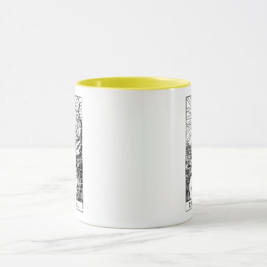 Die Sun-Tarot-Karte Tasse (Zentrum)
