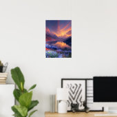 Die Sunset Serenade am Mountain Lake Poster (Heimbüro)