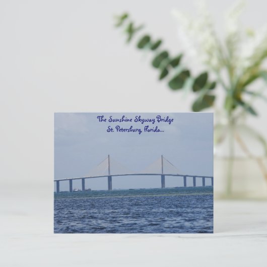 Die Sunshine Skyway Bridge Postkarte (Stehend Vorderseite)