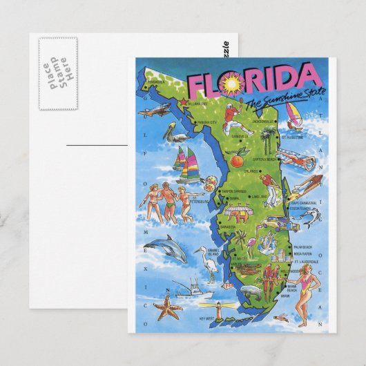 Die Sunshine Staat Postkarte (Vorne/Hinten)