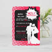 Die Supermächte des Ehestands! Einladung (Stehend Vorderseite)