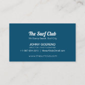 Die Surf Club Business Card Visitenkarte (Rückseite)