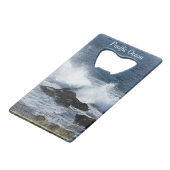 Die Surfanlage im Pazifischen Ozean Geldbeutel Flaschenöffner (Vorderseite Schrägansicht)