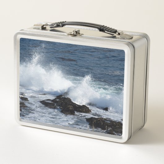Die Surfanlage im Pazifischen Ozean Metall Brotdose (Vorderseite)
