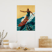 DIE SURFERIN (The Surfer) Poster (Küche)