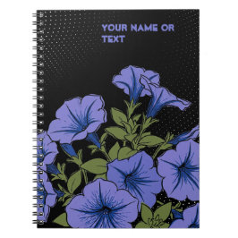 Die 'Surfinia Blue Vein' Petunia Pop Art Notizblock