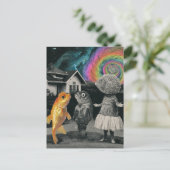 Die Surreal Fish Family Postkarte (Stehend Vorderseite)