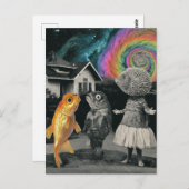Die Surreal Fish Family Postkarte (Vorne/Hinten)