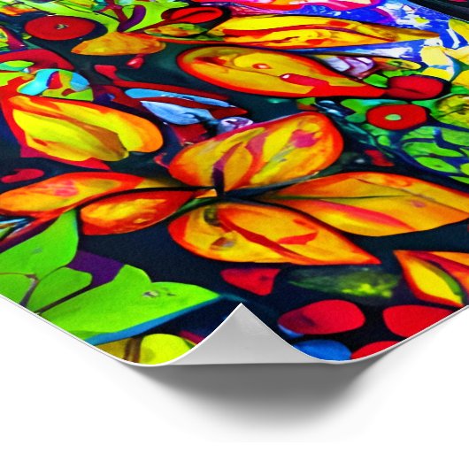 Die surreale digitale Kunst des Apple Trees Poster (Ecke)