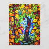 Die surreale digitale Kunst des Apple Trees Postkarte (Vorderseite)