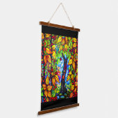 Die surreale digitale Kunst des Apple Trees Wandteppich Mit Holzrahmen (Gewinkelt)