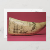 Die Susan an der Küste von Japan' Scrimshaw Postkarte (Vorne/Hinten)