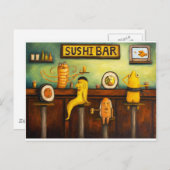 Die Sushi-Bar Postkarte (Vorne/Hinten)