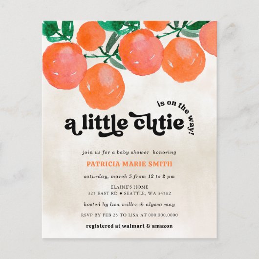 Die Süsse des Budgets ist auf dem Weg zur Orangen (Vorderseite)