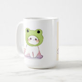 Die süße Froschkatze Kaffeetasse (Vorderseite Links)