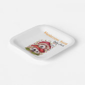 Die süße Mashroom-Fee ist auf dem Weg Pappteller (Gewinkelt)