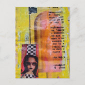 Die süße Mixed-Media-Collage Postkarte (Vorderseite)