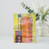 Die süße Mixed-Media-Collage Postkarte (Stehend Vorderseite)