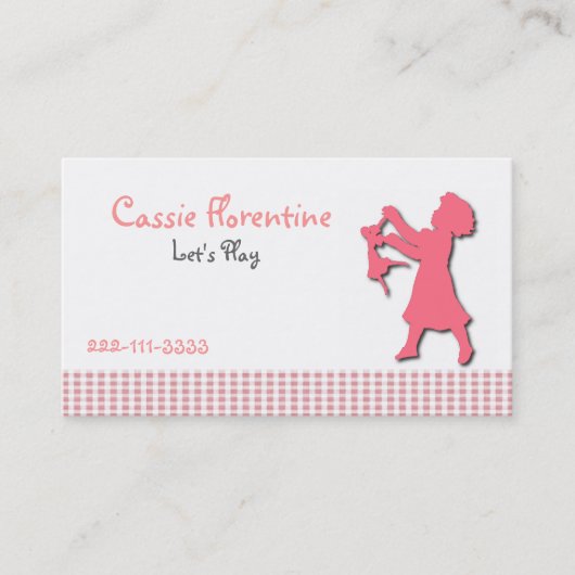 Die süße Telefonkarte des Mädchens Telefonnummerkarte (Vorderseite)